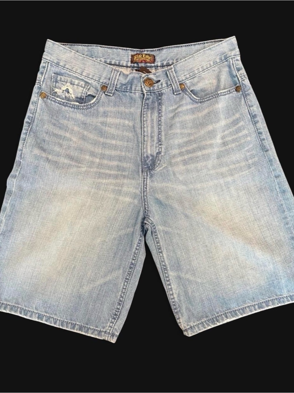 Blac Label Distressed Light Wash Denim Jean Shorts